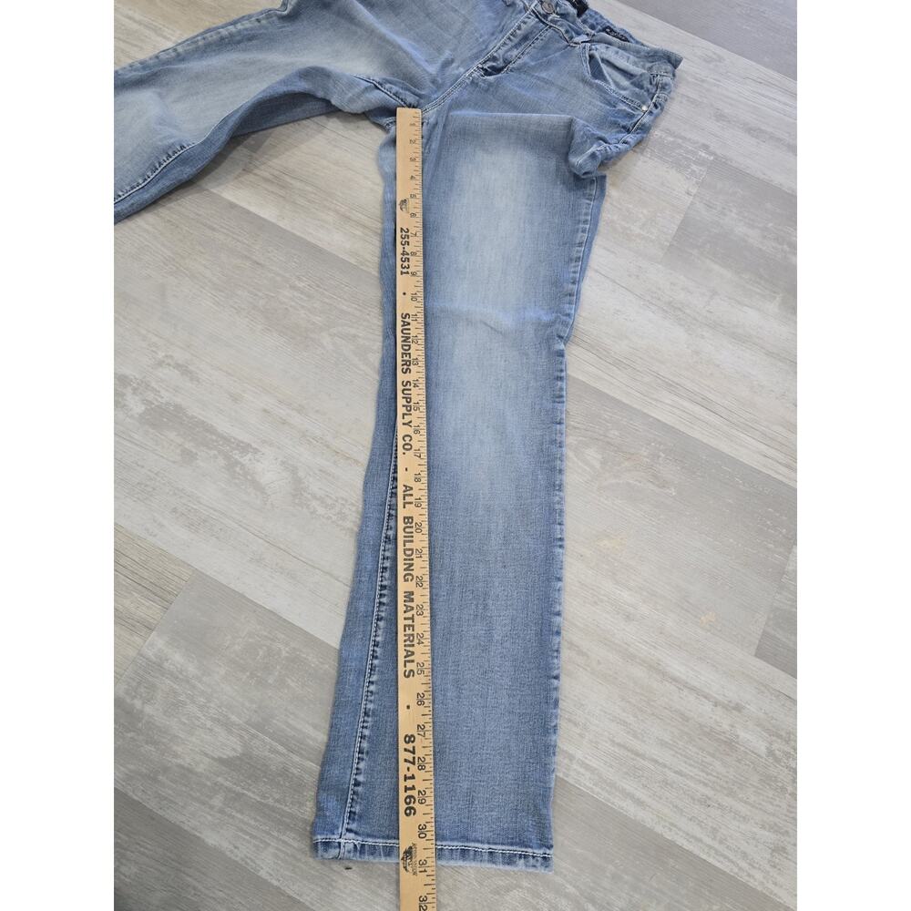 Earl Jean Women's Size 14 Slim Bootcut Jeans Embellished Rhinestone Pockets Y2K - Picture 4 of 11